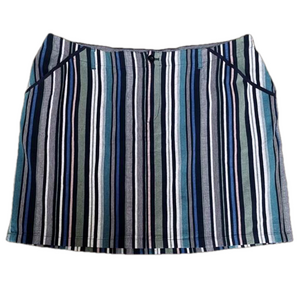 CJ Banks Multi-Color Striped Skort